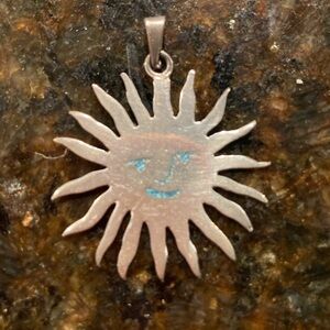 Sterling Silver Sun from Mexico Pendant